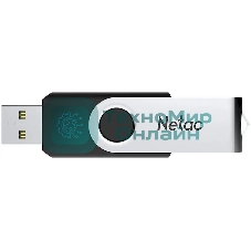 Флешка USB Netac U505 (NT03U505N-032G-20BK), 32Gb, USB 2.0, R/W 70/30, черный/серебристый