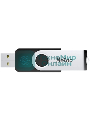 Флешка USB Netac U505 (NT03U505N-032G-20BK), 32Gb, USB 2.0, R/W 70/30, черный/серебристый