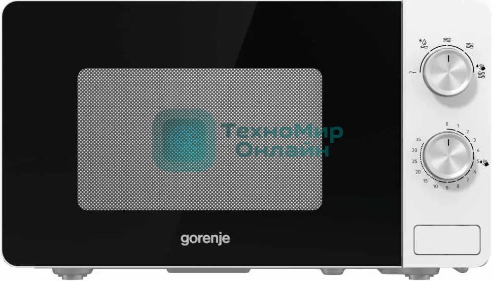 Микроволновая печь Gorenje MO20E1W белый, 20 л, 800 Вт, переключатели - поворотный механизм