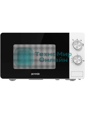 Микроволновая печь Gorenje MO20E1W белый, 20 л, 800 Вт, переключатели - поворотный механизм