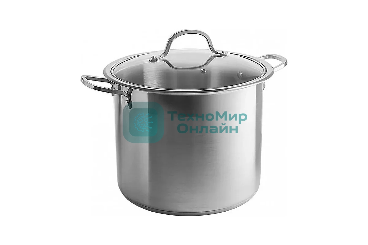 Кастрюля WEBBER BE-128-8L 8 л, 22 см, нержавеющая сталь, с крышкой