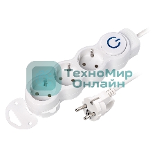 Удлинитель Smartbuy (SBE-16-3-1.5m-ZS) 3 роз х 1,5 м - белый