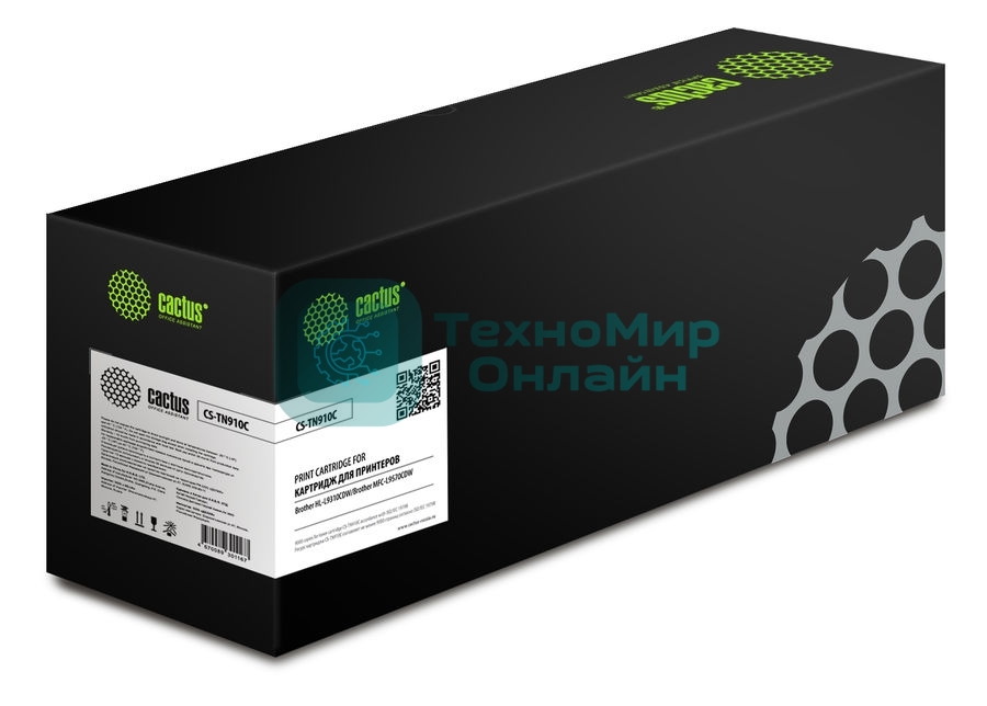 Картридж лазерный Cactus CS-TN910C голубой (9000 стр.) для Brother HL-L9310CDW/Brother MFC-L9570CDW