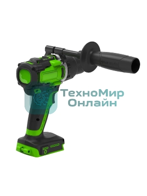 Дрель-шуруповерт GREENWORKS GD24DD140, 24 В, 4 Ач, 140 Нм, бесщеточный, ударный