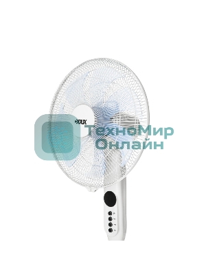 Вентилятор напольный DUX 7 лопастей, д/у управление, 50Вт белый 60-0221