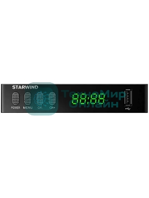 Приставка для цифрового ТВ Starwind CT-220 черный, DVB-T2, DVB-T, DVB-C, HDMI, USB 2.0 х2