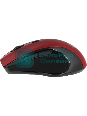 Мышь беспроводная Defender Prime MB-053 красный, 1600 dpi, радиоканал, USB, кнопки - 6