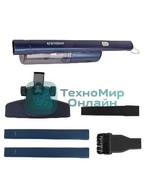 Пылесос вертикальный Endever SkyClean VC-298 темно-синий, питание от сети, 450 Вт, уборка сухая, пылесборник 0.5 л