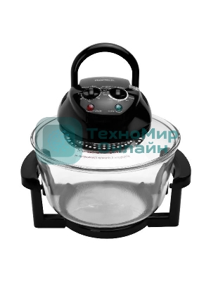 Аэрогриль RAGEX R201-000 черный, 1400 Вт, 12 л, механическое управление, 5 программ