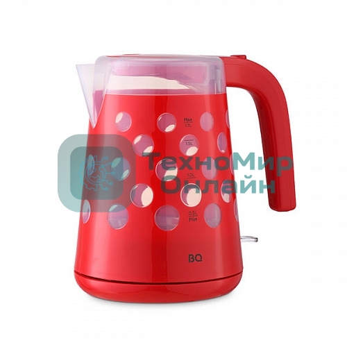 Чайник электрический BQ KT1713P Red. Мощность:2200 Вт, Объем 1,7л, LED подсветка