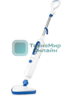 Швабра паровая Kitfort КТ-1048-3 белый/синий