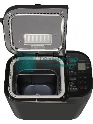 Хлебопечка Panasonic SD-R2530KTS черный, 550 Вт, программ - 28 шт, вес выпечки - 1.1 кг