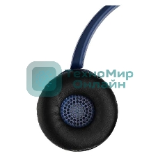 Беспроводные/проводные наушники Panasonic RB-HF630BG-A синий, накладные, Bluetooth + проводной, быстрая зарядка