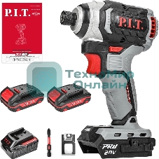 Винтоверт P.I.T. PSD20H-170A/2 аккум. патрон:держатель бит 1/4