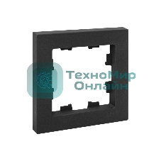 Рамка 1 - местная Эпика EKF UP1-FPB-01 черная, пластик
