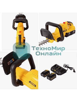 Кусторез аккумуляторный Denzel RBC510-36 Li-ion, 36 В, 4 А·ч, нож 510 мм, поворотная ручка