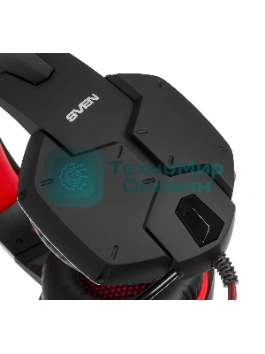Гарнитура Sven AP-G988MV чёрный-красный, проводная, 3.5 мм