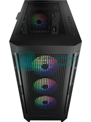 Компьютерный корпус Cougar Airface Pro RGb Black 4x120MM ARGb FAN, ARGb FAN HUB, БЕЗ БП, черный, E-ATX