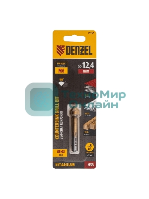 Зенковка конусная под Denzel М6, HSS, по металлу, цилиндрический хвостовик