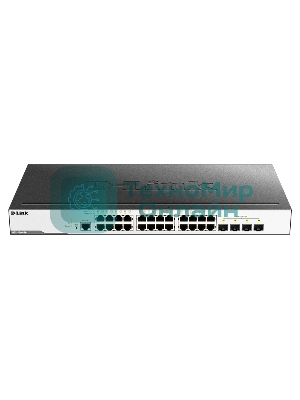 Коммутатор D-Link DGS-3000-28L/B1A, 24×1 Гбит/с + 4×1 Гбит/с SFP, управляемый