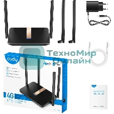 Маршрутизатор Cudy LT500D AC1200 Wi-Fi cat. 4 черный