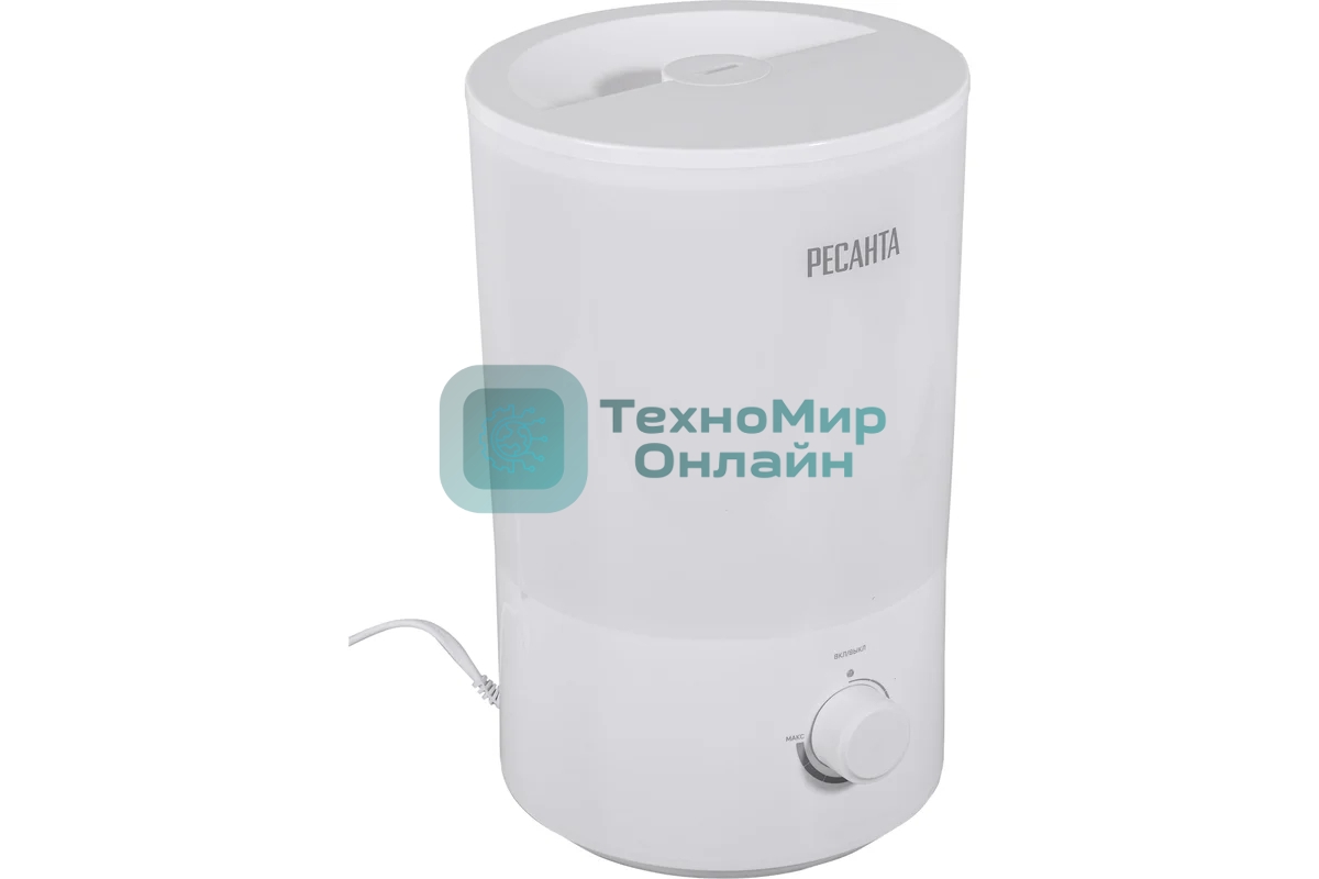 Увлажнитель воздуха Ресанта УВ-2 белый, 40 м², 3 л