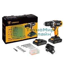 Дрель-шуруповерт Deko Banger 20V ONE, 20 В, 1,5 Ач, 18 Нм, щеточный