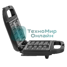 Вафельница Endever Skyline WM-22 черный, 850 Вт, на 2 вафли, автом. терморегулятор, размеры 22,6x22,4 см