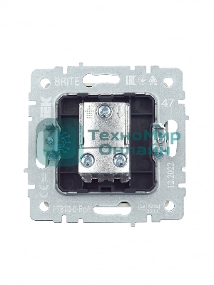 Розетка телевизионная проходная IEK BRITE РТВ10-0-БрА алюминий