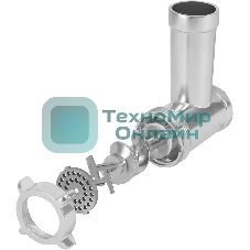 Мясорубка электрическая Rondell RDE-1458 серый, 3000 Вт, 3.5 кг/мин, реверс, защита от перегрузки, металлический лоток, насадки - 5