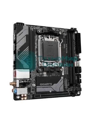 Материнская плата GIGABYTE B650I AX, AM5, AMD B650, 2xDDR5, 2xSATA, 1xM.2, 1xPCIe 4.0 x16, 1xHDMI, 1xDP, 1x2.5Gb LAN, Wi-Fi 6E, Bluetooth 5.3, 1xUSB-C 5Gbps, 1xUSB-A 5Gbps, 3xUSB-A 2.0, 3x3.5 мм, 7.1, ITX