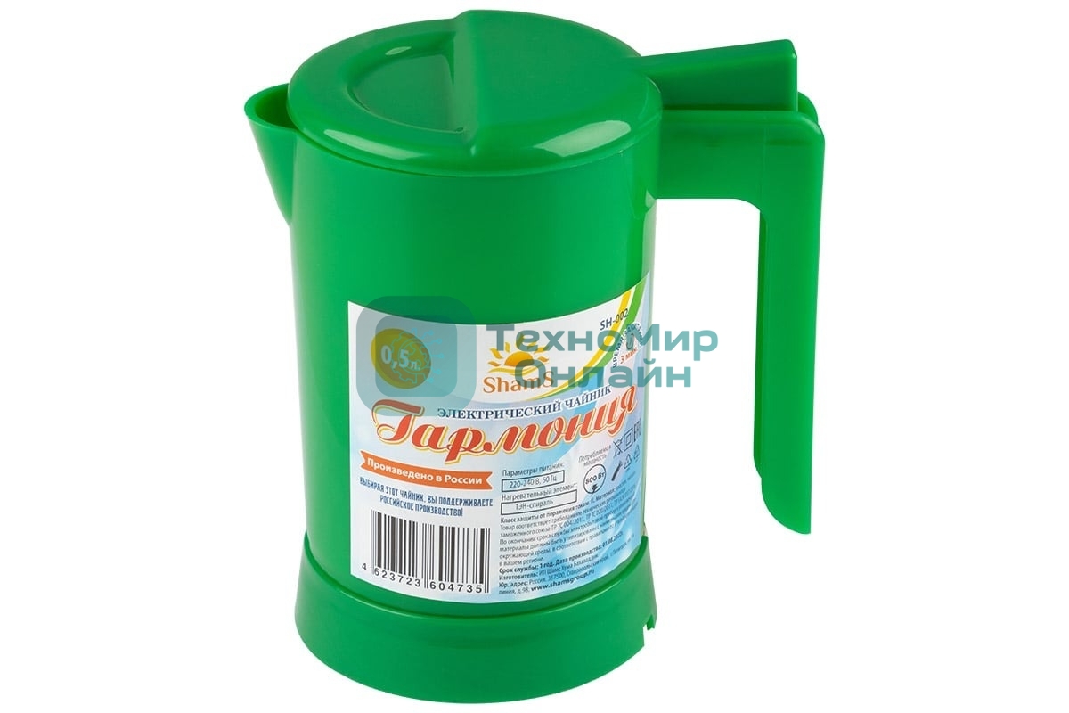 Чайник электрический SHAMS SH-002 зеленый (105480)
