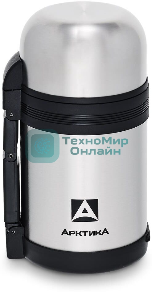 Термос Арктика 0,8 л, универсальная пробка, с ручкой + чашка, холод/тепло 18 ч, 201-800