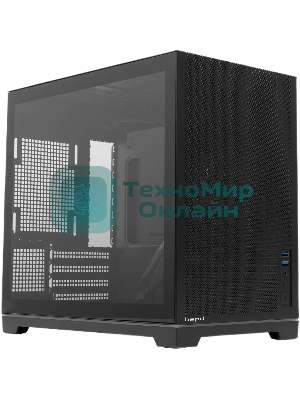 Компьютерный корпус без блока питания Case HSPD M211, Mesh Mini-tower, Black, TG, 0.7 SPCC, no fans,mATX, mITX, 175/330/150мм, 2x2.5