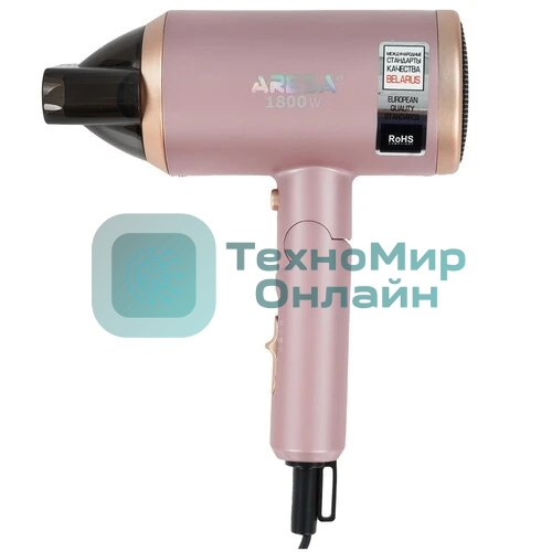 Фен ARESA AR-3222 розовый, 1800 Вт, компактный