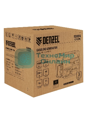 Электрогенератор бензиновый Denzel PS-95EA-PRO, 9.5 кВт, 97 дБ, 94 кг
