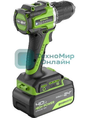 Дрель безударная Greenworks DD560 патрон:быстрозажимной реверс (3708407CUB)