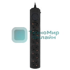 Сетевой фильтр Ippon BK-6-EU-5-10-B 5 м, 6 розеток, черный, коробка