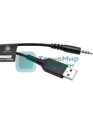 Гарнитура Bloody G260P чёрный, проводная, подсветка