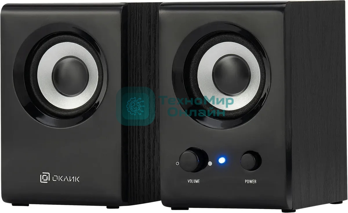 Акустическая система Oklick OK-160 2.0 черный 6Вт