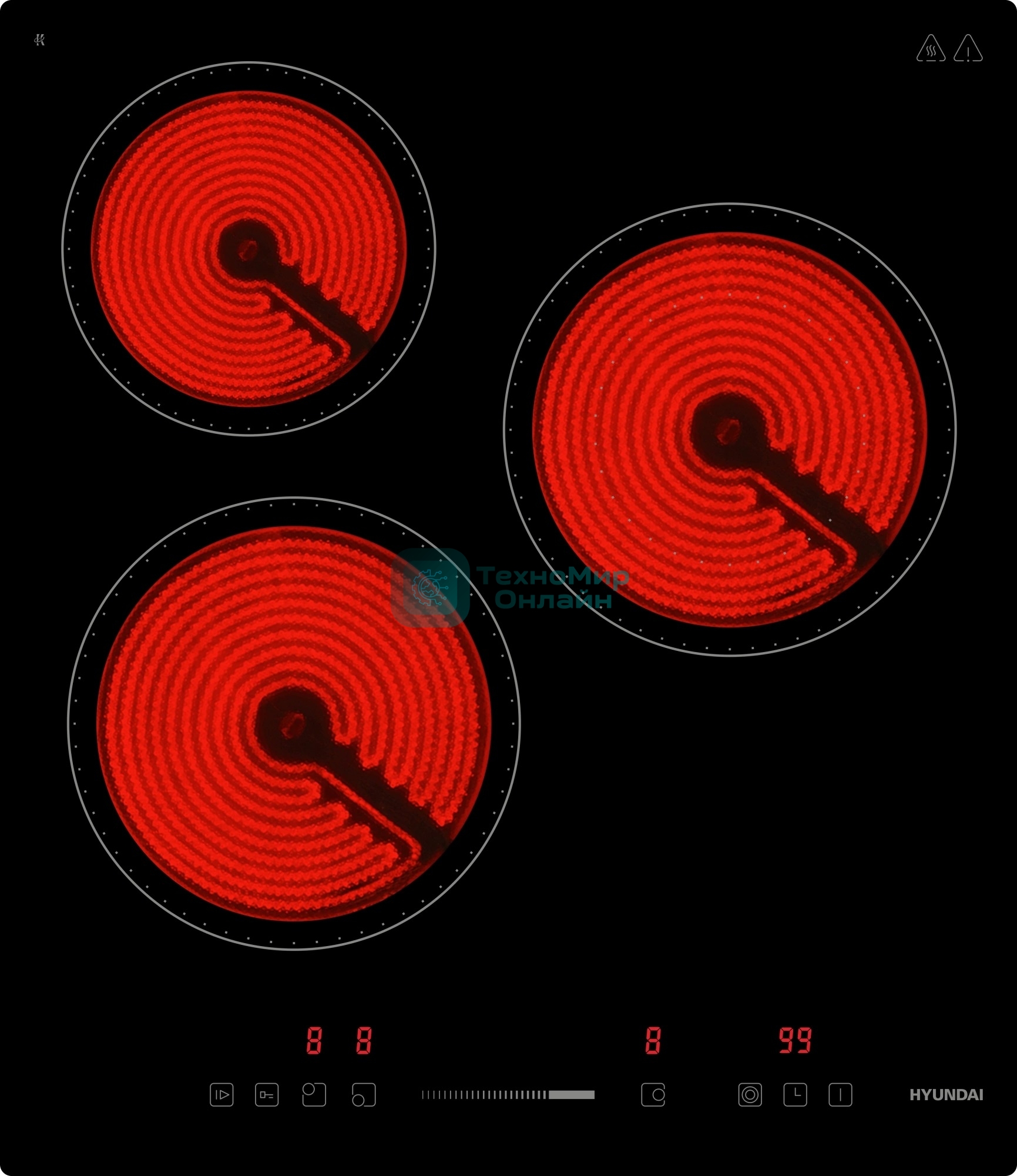 Варочная поверхность Hyundai HHE 4554 BG, черный