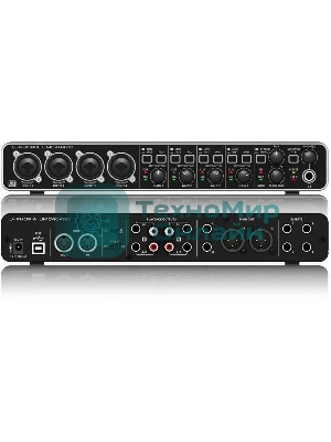 Внешний звуковой интерфейс, Behringer UMC404HD USB 2.0 , 4 вх/4 вых канала, 2 мик/лин/инстр вх.