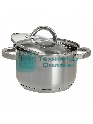 Кастрюля WEBBER BE-111/2 3 л, 18 см, нержавеющая сталь, с крышкой