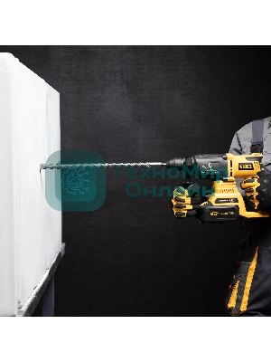 Бур по бетону Denzel двойная спираль, Cobalt W-tip, 16x460 мм, SDS PLUS