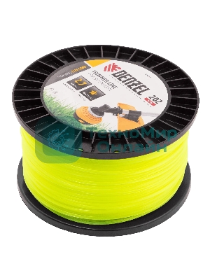 Леска для триммера Denzel звезда, 2,7мм х 202м, на DIN катушке FLEX CORD