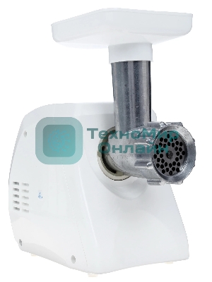 Мясорубка электрическая Ротор Альфа ЭМШ 35/250-2 белый, 1500 Вт, 0.6 кг/мин, защита от перегрузки, насадки - 4