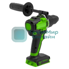 Дрель-шуруповерт GREENWORKS GD24DD90, 24 В, 0 Ач, 90 Нм, бесщеточный, ударный