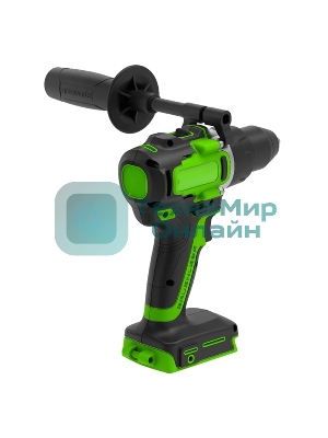 Дрель-шуруповерт GREENWORKS GD24DD90, 24 В, 0 Ач, 90 Нм, бесщеточный, ударный