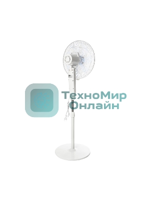 Вентилятор напольный DUX 7 лопастей, д/у управление, 50Вт белый 60-0221