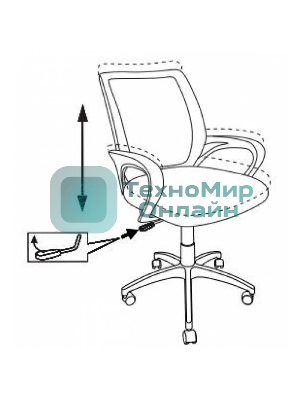 Кресло Бюрократ CH-695NLT оранжевый/черный, сетка/ткань, 120 кг, механизм качания